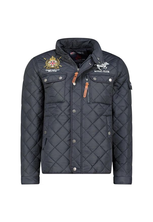Kurtka męska Geographical Norway BELIFICIO MEN 001 NAVY (WY4492H/GN-MARINE). Kolor: niebieski. Materiał: poliester, materiał. Sezon: jesień. Sport: turystyka piesza
