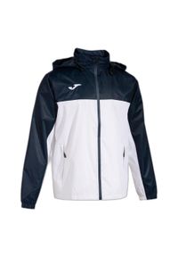 Kurtka przeciwdeszczowa z kapturem na zamek Joma Montreal. Typ kołnierza: kaptur. Kolor: niebieski, wielokolorowy, biały. Sport: piłka nożna #1