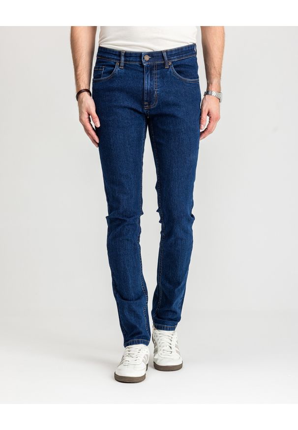 MARCUS - Męskie Spodnie Jeansowe Marcus Sebb 2217 Raw Dark Blue 14-200304