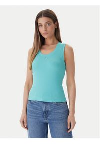 Tommy Jeans Top Essential DW0DW20673 Zielony Regular Fit. Kolor: zielony. Materiał: bawełna #1