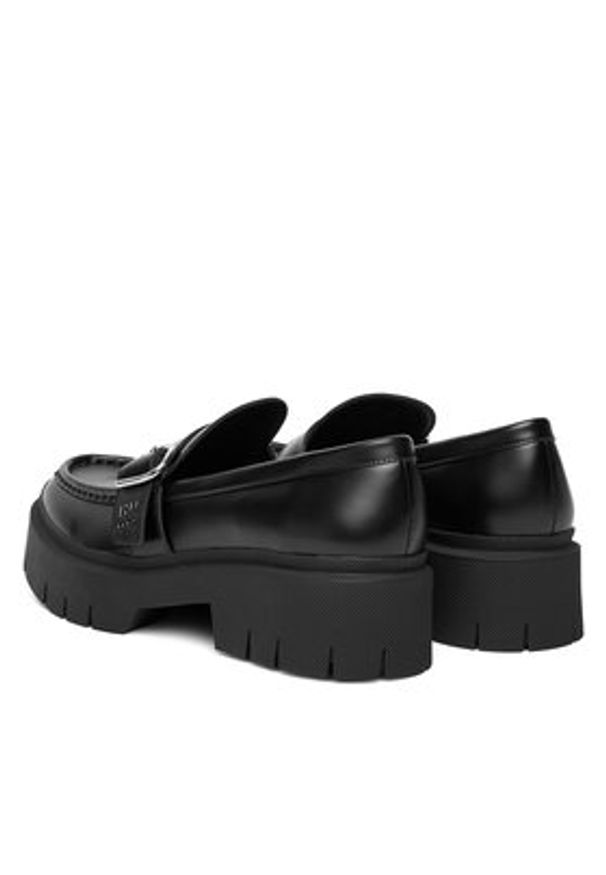 Hugo - HUGO Loafersy 50548196 Czarny. Kolor: czarny. Materiał: skóra