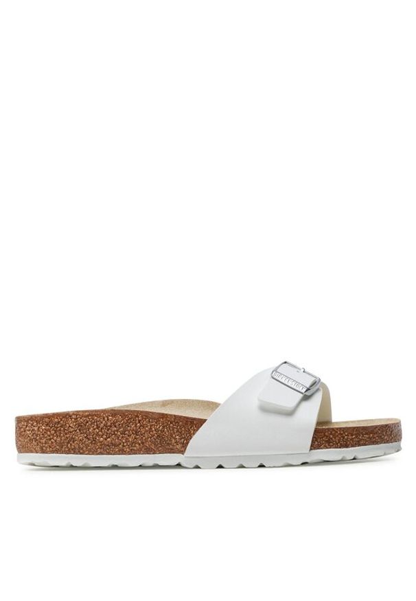 Birkenstock Klapki Madrid Bs 40731 Biały. Kolor: biały. Materiał: skóra