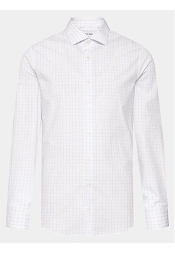 Calvin Klein Koszula K10K112303 Biały Fitted Fit. Kolor: biały. Materiał: bawełna