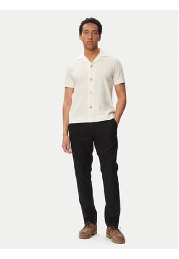 TOMMY HILFIGER - Tommy Hilfiger Chinosy Harlem MW0MW42336 Czarny Regular Fit. Kolor: czarny. Materiał: len