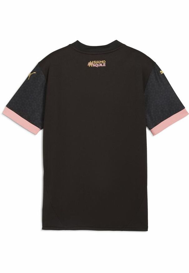 Puma - Młodzieżowa koszulka wyjazdowa Palermo F.C. 24/25 PUMA Black Gold. Kolor: żółty, wielokolorowy, czarny. Materiał: materiał