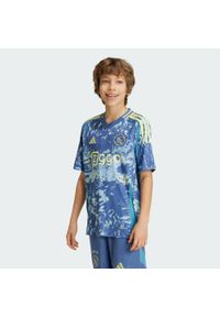 Adidas - Koszulka Ajax Amsterdam 24/25 Away Kids. Kolor: niebieski. Materiał: materiał #1