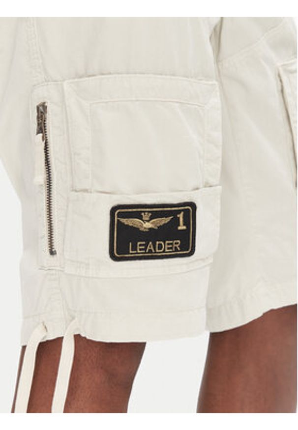 Aeronautica Militare Szorty materiałowe 251BE041CT1122 Écru Regular Fit. Materiał: bawełna
