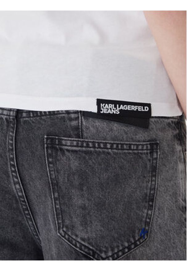 Karl Lagerfeld Jeans T-Shirt A1W17004 Biały Slim Fit. Kolor: biały. Materiał: bawełna
