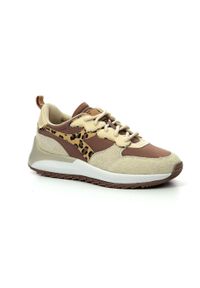 Diadora - Sneakersy damskie DIADORA JOLLY ANIMALIER. Kolor: beżowy