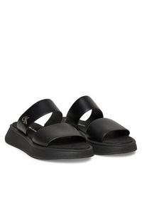 Calvin Klein Jeans Klapki Sandal Slide Double Strap YW0YW01694 Czarny. Kolor: czarny. Materiał: skóra #5