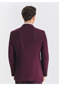 Pako Lorente - PAKO LORENTE - Bordowa marynarka garniturowa. Kolor: czerwony. Materiał: wiskoza, poliester, elastan. Styl: młodzieżowy #3