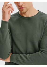 Pako Lorente - PAKO LORENTE - Zielony sweter męski o-neck. Kolor: niebieski, brązowy, zielony. Materiał: bawełna. Sezon: jesień #4