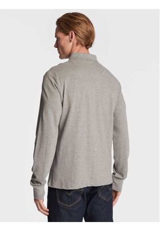 Brave Soul Polo MLT-412WASHINGTN Szary Slim Fit. Typ kołnierza: polo. Kolor: szary. Materiał: bawełna, syntetyk