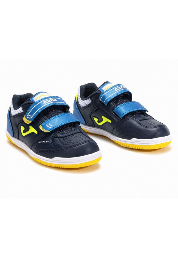 Buty halowe dziecięce na rzepy Joma TOP FLEX JR. Zapięcie: rzepy. Kolor: czarny
