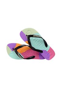 Havaianas japonki TOP LOGOMANIA kolor czarny 4147526.0090. Kolor: czarny. Materiał: guma #6