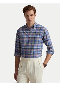 Polo Ralph Lauren Koszula 710922273005 Niebieski Custom Fit. Typ kołnierza: polo. Kolor: niebieski. Materiał: bawełna #1