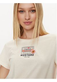 Mustang T-Shirt Alina 1014233 Écru Regular Fit. Materiał: bawełna #4