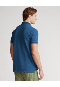 Ralph Lauren - RALPH LAUREN - Granatowa koszulka polo Mesh. Typ kołnierza: polo. Kolor: niebieski. Materiał: mesh. Długość: długie. Wzór: haft, ze splotem #5