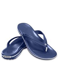 Japonki Crocs Crocband Flip. Kolor: niebieski. Materiał: materiał, syntetyk