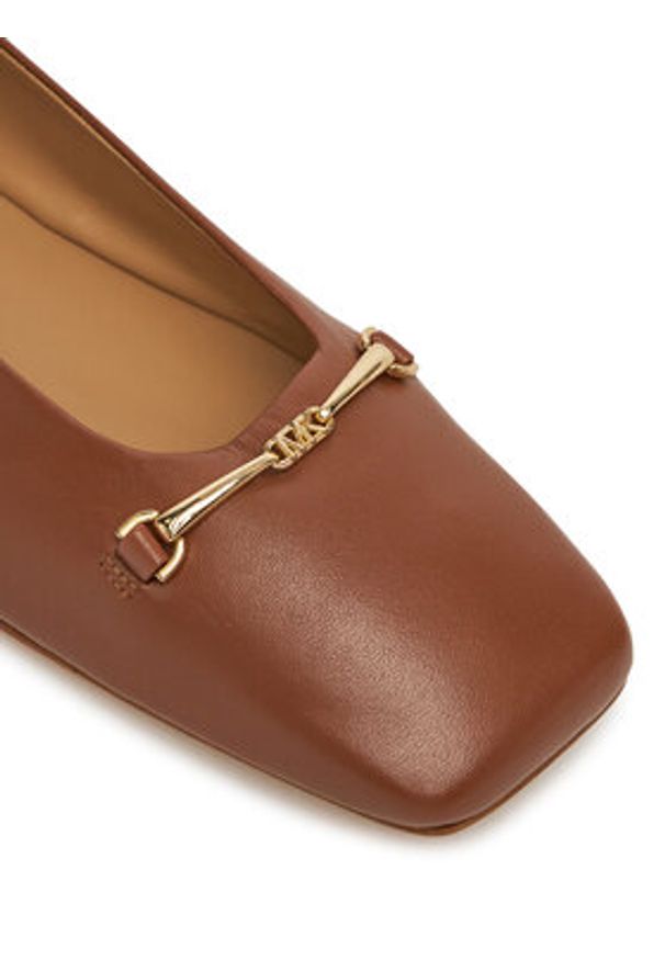 MICHAEL Michael Kors Baleriny Lena 40S5LEFP1L Brązowy. Kolor: brązowy. Materiał: skóra