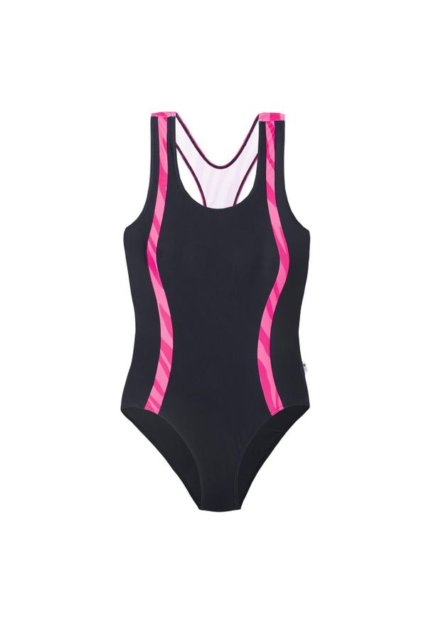 AquaWave - Damski Jednoczęściowy Kostium Kąpielowy Asma Z Nadrukiem Zebry. Kolor: różowy, wielokolorowy, czarny. Wzór: motyw zwierzęcy, nadruk