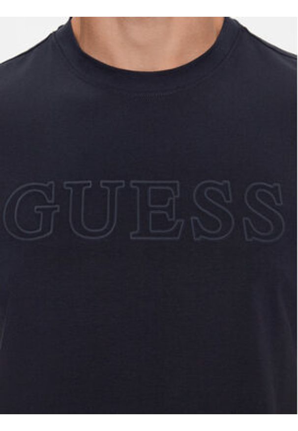 Guess T-Shirt Z2YI11 J1314 Granatowy Regular Fit. Kolor: niebieski. Materiał: bawełna