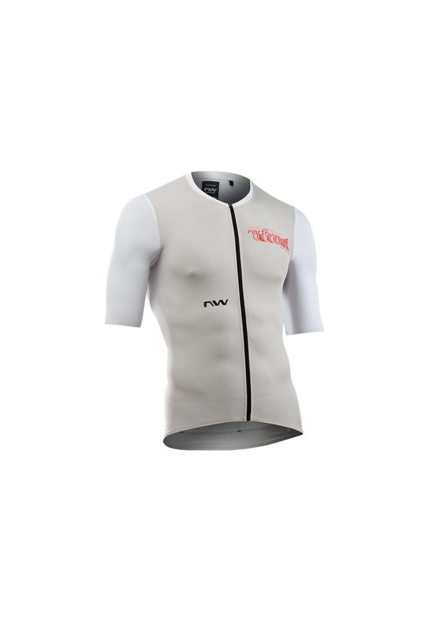 Koszulka rowerowa gravel mtb NORTHWAVE Essence Evo Jersey UPF50 jasny szary. Kolor: biały, wielokolorowy, szary. Materiał: jersey
