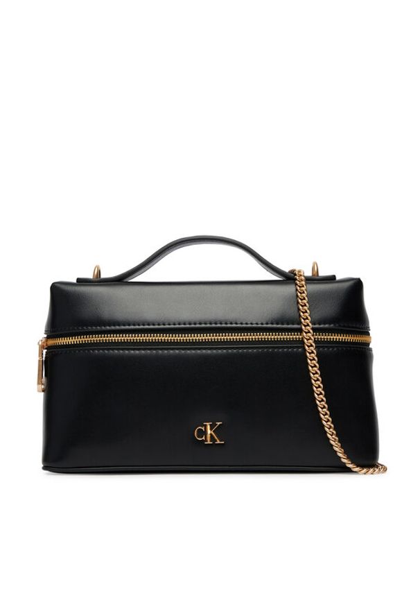 Calvin Klein Torebka Ck Beauty Case On Chain LV04F1134G Czarny. Kolor: czarny. Materiał: skórzane