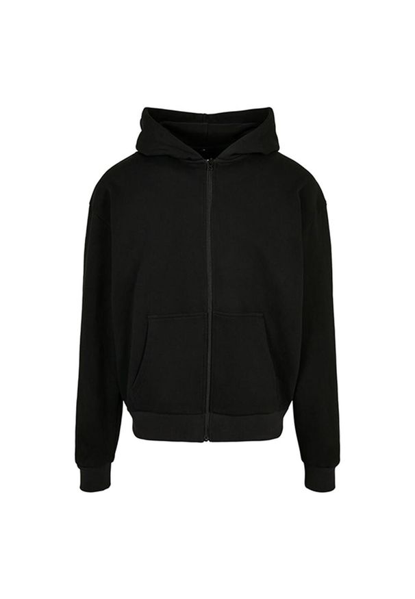 BUILD YOUR BRAND - Bluza Z Kapturem Dla Dorosłych Unisex Ultra Heavy Zapinana Na Zamek Błyskawiczny. Typ kołnierza: kaptur. Kolor: czarny