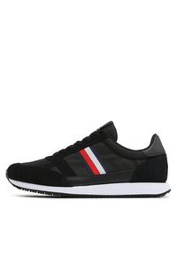 TOMMY HILFIGER - Tommy Hilfiger Sneakersy Runner Lo Vintage Mix FM0FM03431 Czarny. Kolor: czarny. Materiał: materiał #3