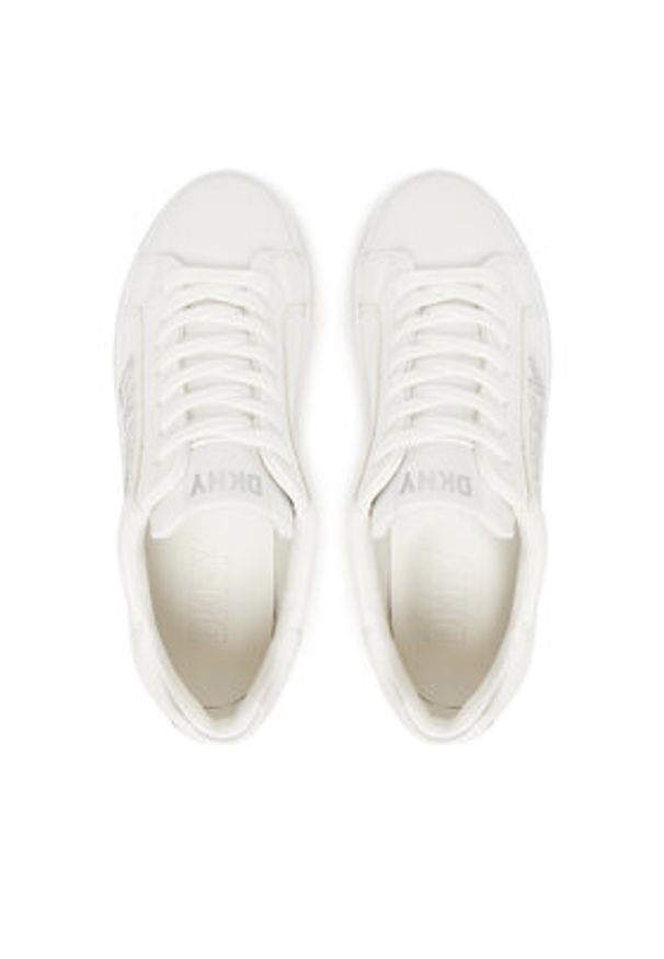 DKNY Sneakersy Adira K2420300 Biały. Kolor: biały. Materiał: skóra