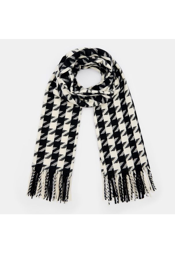 Mohito - Szalik we wzory - Czarny. Kolor: czarny