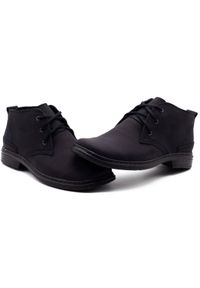 Polbut Trzewiki męskie ocieplane 191F czarne. Okazja: na co dzień. Kolor: czarny. Materiał: materiał, skóra, syntetyk. Wzór: bez wzorów. Styl: casual #9