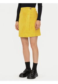 United Colors of Benetton - United Colors Of Benetton Spódnica mini 4Q5GD0048 Żółty Regular Fit. Kolor: żółty. Materiał: syntetyk #1