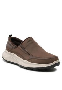 skechers - Skechers Półbuty Harvey 232517/CHOC Brązowy. Kolor: brązowy. Materiał: skóra #5