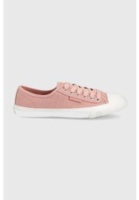 Superdry tenisówki damskie kolor różowy. Nosek buta: okrągły. Zapięcie: sznurówki. Kolor: różowy. Materiał: guma