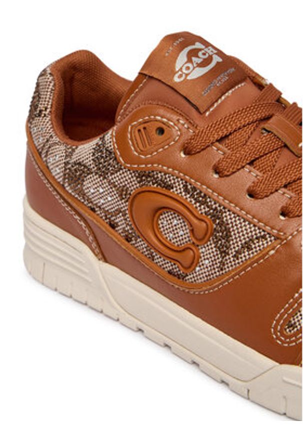 Coach Sneakersy CDE26 Brązowy. Kolor: brązowy. Materiał: skóra