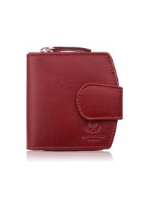 PAOLO PERUZZI - Portfel damski skórzany czerwona portmonetka RFID Paolo Peruzii AL-24-RD. Kolor: czerwony. Materiał: skóra #1