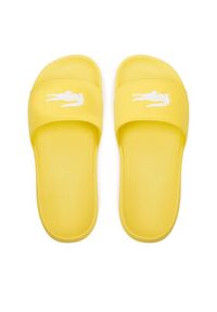 Lacoste Klapki Serve 0.0 7-49CFA0042 Żółty. Kolor: żółty. Materiał: skóra #5