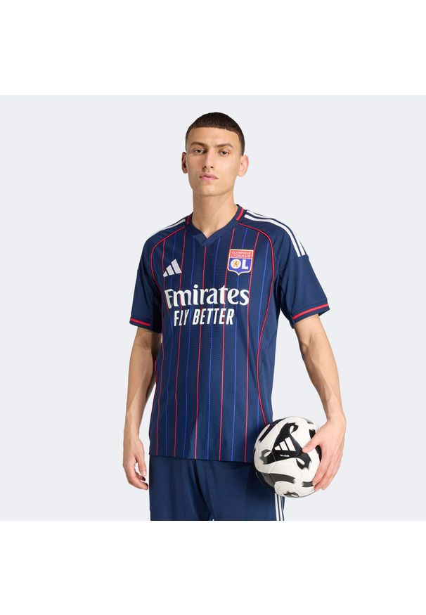 Adidas - Oficjalna koszulka piłkarska ADIDAS Olympique Lyonnais 25/26 wyjazdowa. Sport: piłka nożna