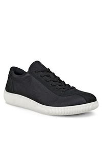 ecco - ECCO Sneakersy Soft Zero W 22025351052 Czarny. Kolor: czarny. Materiał: zamsz, skóra