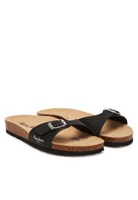 Pepe Jeans Klapki PLS90616 Czarny. Kolor: czarny. Materiał: skóra #5