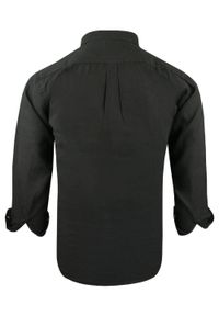 Koszula Weekendowa o Prostym Kroju - Pako Jeans - Len z Bawełmną, Czarna. Okazja: na co dzień. Kolor: czarny. Materiał: len, bawełna. Styl: casual #4