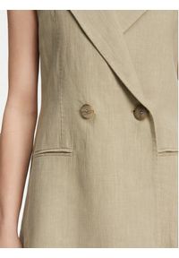 Marella Kamizelka Dramma 2513281012200 Khaki Regular Fit. Kolor: brązowy. Materiał: len #5