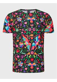Mr. GUGU & Miss GO T-Shirt Unisex Black Mexican Folk Kolorowy Regular Fit. Materiał: syntetyk. Wzór: kolorowy #1