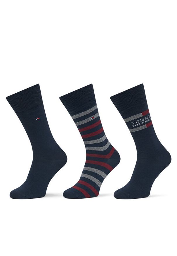 TOMMY HILFIGER - Tommy Hilfiger Skarpety długie 701235376 Granatowy. Kolor: niebieski. Materiał: materiał, bawełna