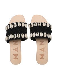 Manebi Klapki Sandals - Yucatan S 2.9 Y0 Czarny. Kolor: czarny. Materiał: materiał #6