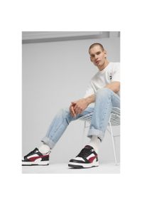 Puma - Buty do chodzenia męskie PUMA Rebound V6 Low. Kolor: biały, czerwony, wielokolorowy. Sport: turystyka piesza