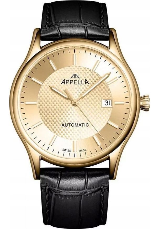 Acappella - Zegarek męski Appella L70013.1211A czarny. Kolor: czarny