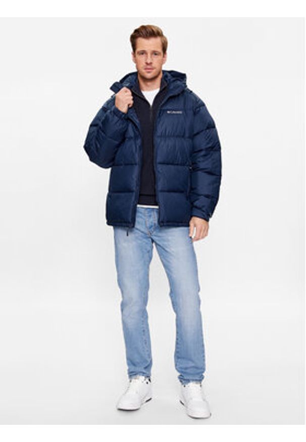 columbia - Columbia Kurtka zimowa Pike Lake™ II Hooded Jacket Granatowy Regular Fit. Kolor: niebieski. Materiał: syntetyk. Sezon: zima